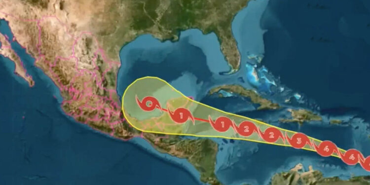 Huracán ‘Beryl’ impactará dos veces México; en estos puntos tocará tierra