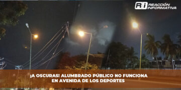 ¡A oscuras! Alumbrado público no funciona en Avenida de los Deportes