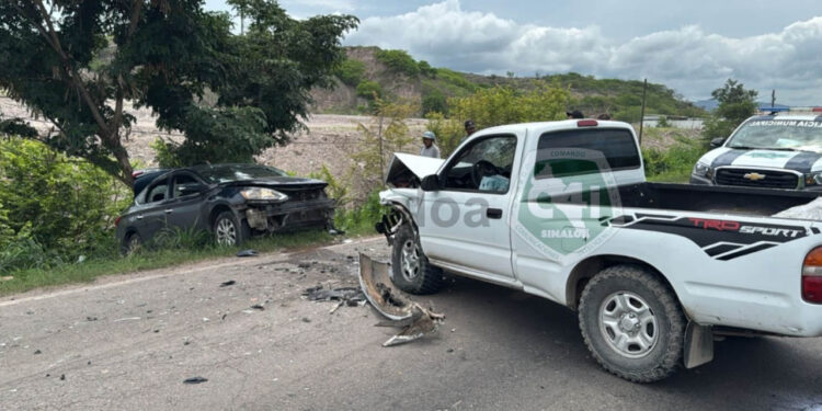 Choque en Escuinapa deja cinco heridos, entre ellos dos menores y una anciana