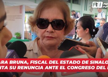 Sara Bruna Fiscal del Estado de Sinaloa presenta su renuncia ante el Congreso del Estado