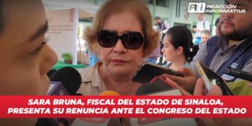 Sara Bruna Fiscal del Estado de Sinaloa presenta su renuncia ante el Congreso del Estado