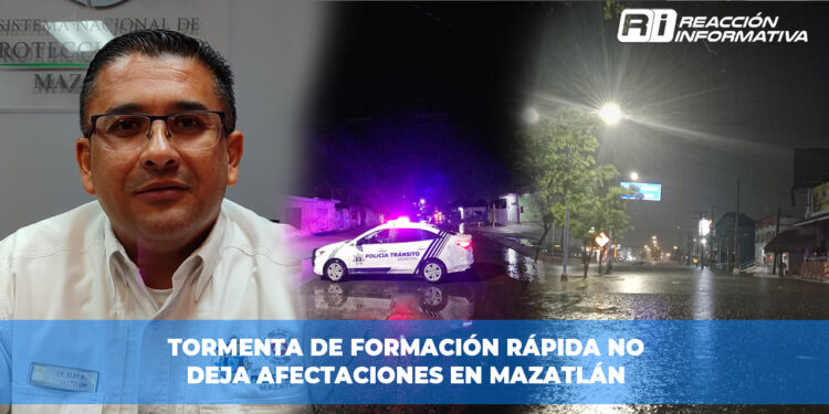Tormenta de Formación Rápida No Deja Afectaciones en Mazatlán