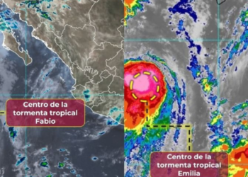 Efecto Fujiwhara en VIVO: sigue la trayectoria de las tormentas tropicales Emilia y Fabio