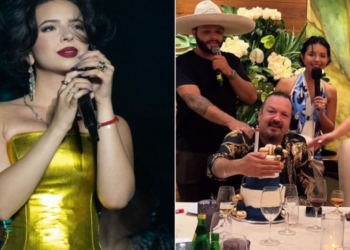 Ángela Aguilar roba cámara en el cumpleaños de Pepe con exclusivo vestido de MÁS de $30 mil pesos