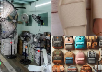 SAT embarga pantuflas, sandalias, ventiladores y mochilas chinas ilegales por un valor de 418 mdp