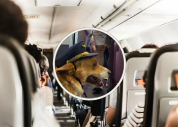 El simpático perrito que te dará la bienvenida como capitán de vuelo