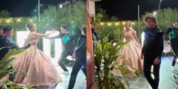 Señora celebra sus 50 años con fiesta temática de quinceañera y se vuelve viral