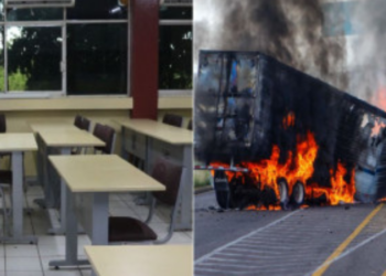 Tras bloqueos en Culiacán, escuelas lucen casi vacías