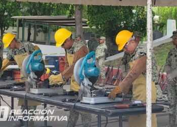 Más de 300 armas decomisadas son destruidas en la Novena Zona Militar