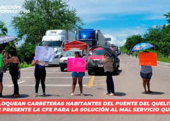Bloquean carreteras habitantes del Puente del Quelite