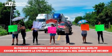 Bloquean carreteras habitantes del Puente del Quelite