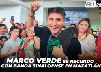 Marco Verde es recibido con banda sinaloense en Mazatlán