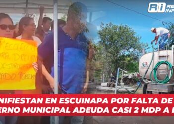 Se manifiestan en Escuinapa por falta de agua; Gobierno municipal adeuda casi 2 mdp a la CFE