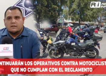 Continuarán los operativos contra motociclistas que no cumplan con el reglamento