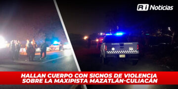 Hallan cuerpo con signos de violencia sobre la Maxipista Mazatlán-Culiacán