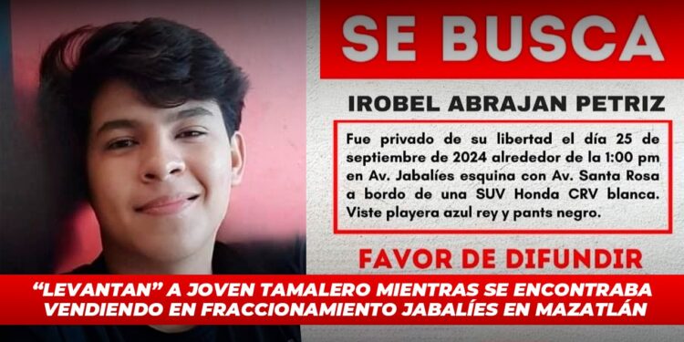 “Levantan” a joven tamalero mientras se encontraba vendiendo en fraccionamiento Jabalíes en Mazatlán