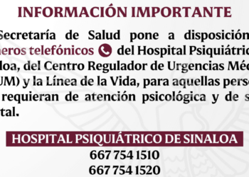 Secretaría de Salud ofrece atención psicológica gratuita