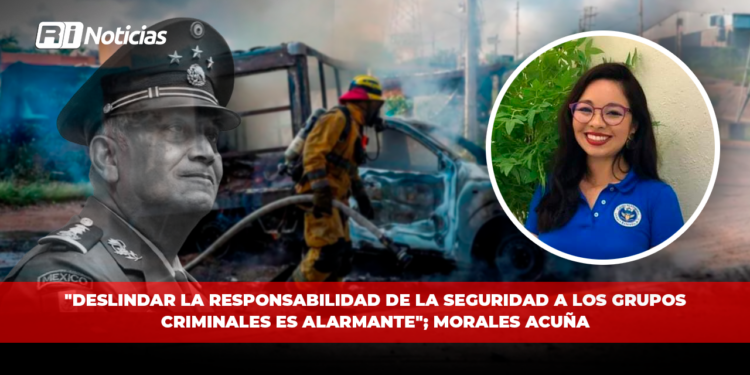 “Deslindar la responsabilidad de la seguridad a los grupos criminales es alarmante”; Morales Acuña