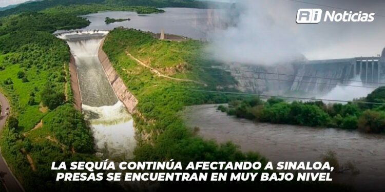 La sequía continúa afectando a Sinaloa, presas se encuentran en muy bajo nivel