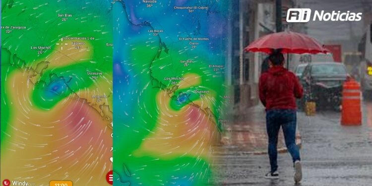 Tormenta tropical “Ileana” se debilita mientras se desplaza hacia el norte de Sinaloa