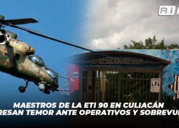 Maestros de la ETI 90 en Culiacán expresan temor ante operativos y sobrevuelos