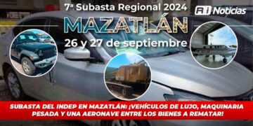 Subasta del INDEP en Mazatlán: ¡Vehículos de lujo, maquinaria pesada y una aeronave entre los bienes a rematar!