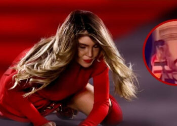 Se viraliza VIDEO de Belinda llorando tras su aparatosa caída en la pasarela de París