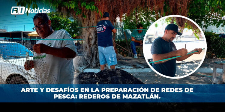 Arte y Desafíos en la Preparación de Redes de Pesca.