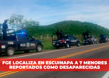 FGE localiza en Escuinapa a 7 menores reportados como desaparecidos