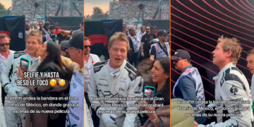 Fan besa a Brad Pitt durante el Gran Premio de México de la F1; reacción del actor se viraliza | VIDEO