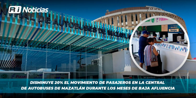 Disminuye 20% el movimiento de pasajeros en la central de autobuses de Mazatlán