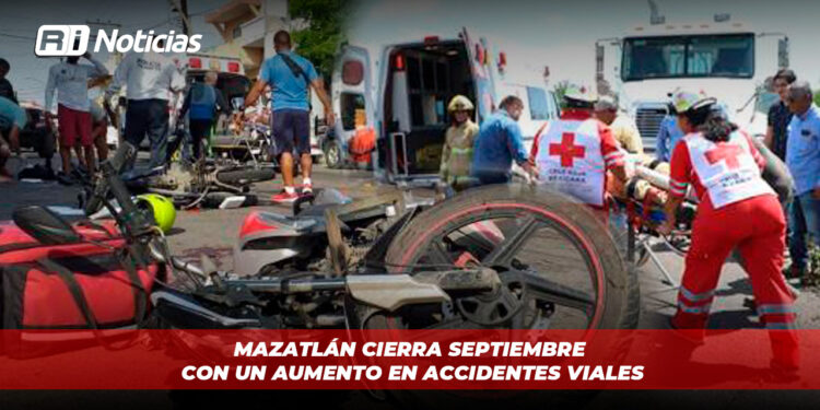 Mazatlán cierra septiembre con un aumento en accidentes viales