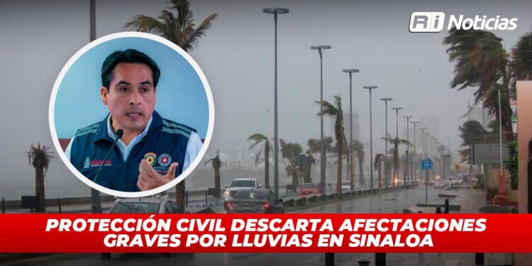 Protección Civil descarta afectaciones graves por lluvias en Sinaloa