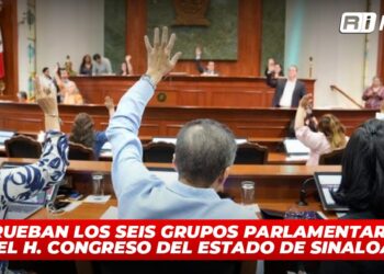 Se aprueban los seis grupos parlamentarios en el H. Congreso del Estado de Sinaloa