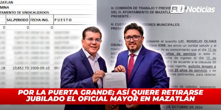 Por la puerta grande; así quiere retirarse jubilado el Oficial Mayor en Mazatlán