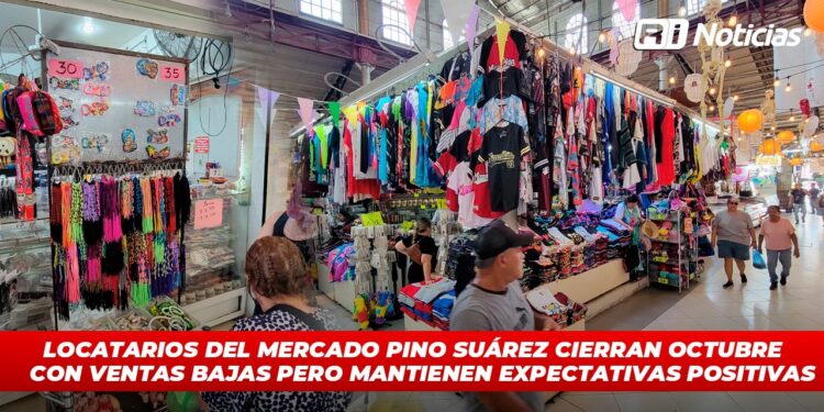 Locatarios del Mercado Pino Suárez cierran octubre con ventas bajas pero mantienen expectativas positivas
