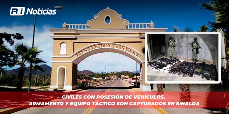 Civiles con posesión de vehículos, armamento y equipo táctico son capturados en Sinaloa