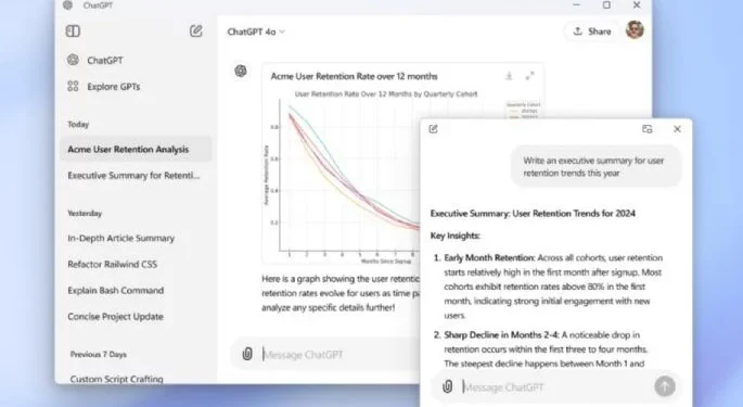 OpenAI lanza la app de escritorio de ChatGPT para Windows