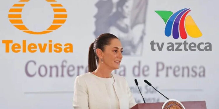 Sheinbaum pide a Televisa y Tv Azteca explicar escándalos de corrupción