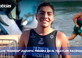 José Luis “Perrón” Zazueta triunfa en el Triatlón Pacífico 2024