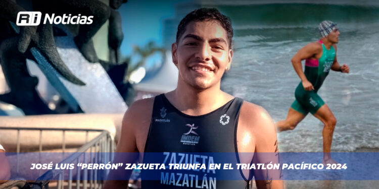 José Luis “Perrón” Zazueta triunfa en el Triatlón Pacífico 2024