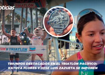 Triunfos destacados en el Triatlón Pacífico: Kathya Flores y José Luis Zazueta se imponen