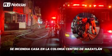Se incendia casa en la colonia Centro de Mazatlán