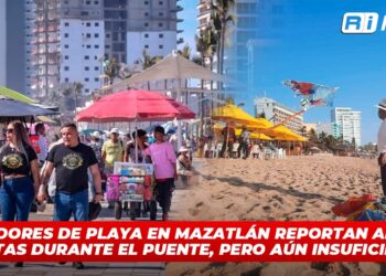 Vendedores de playa en Mazatlán reportan alza en ventas durante el puente, pero aún insuficiente