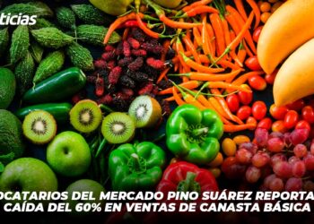 Locatarios del mercado Pino Suárez reportan caída del 60% en ventas de canasta básica