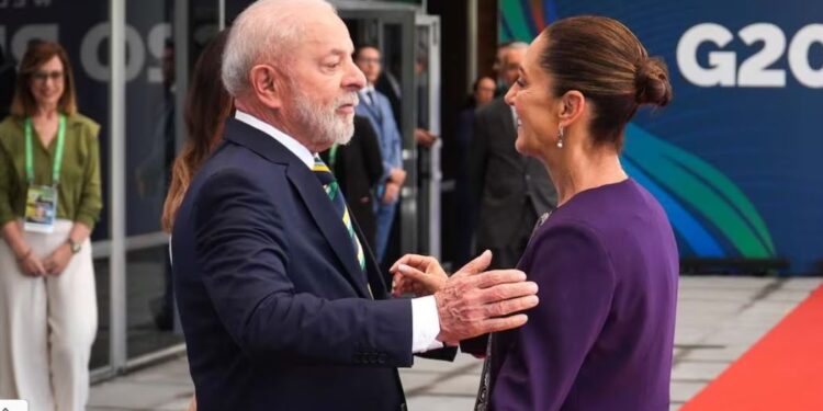 Sheinbaum llega a la Cumbre G20 en Río de Janeiro; es recibida por Lula da Silva