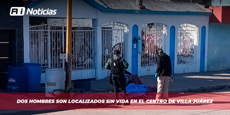 Dos hombres son localizados sin vida en el centro de Villa Juárez