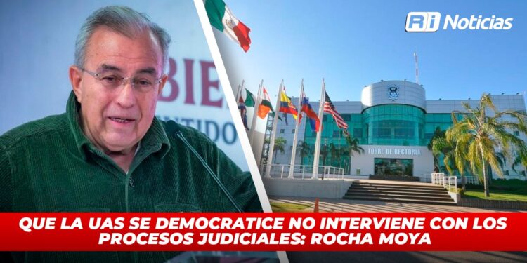 Que la UAS se democratice no interviene con los procesos judiciales: Rocha Moya