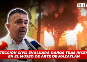 Protección Civil evaluará daños tras incendio en el Museo de Arte de Mazatlán