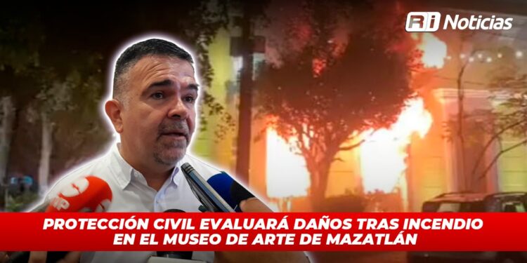 Protección Civil evaluará daños tras incendio en el Museo de Arte de Mazatlán